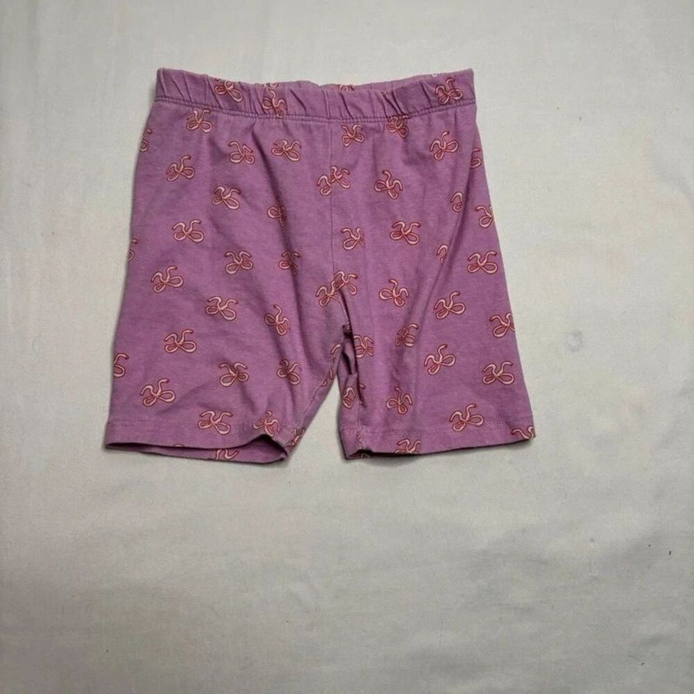 Pink Velvet Girls Purple Bow Print Shorts | Kids Summer Shorts size 5/6